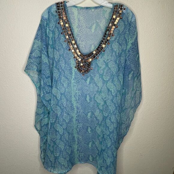 Bathing Suit Cover-Up with Sequins - Picture 8 of 8